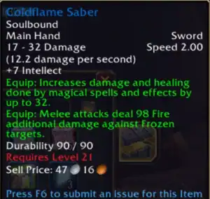 Coldflame Saber
