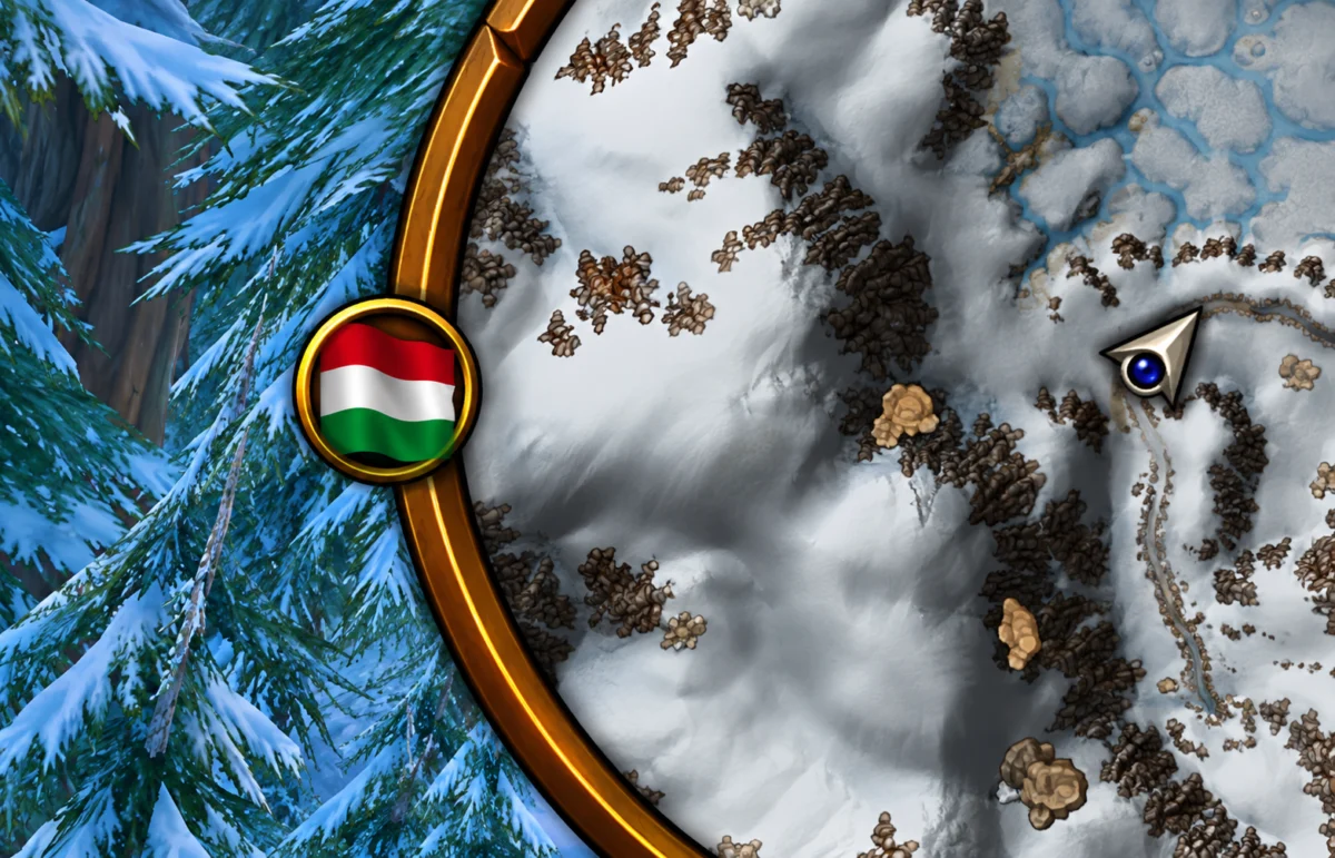 ForeverHUN minimapgomb magyar zászlóval a WoW Forever játékban